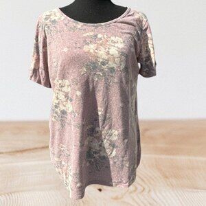 Women’s Mauve Floral Tee – Soft & Casual Everyday Style